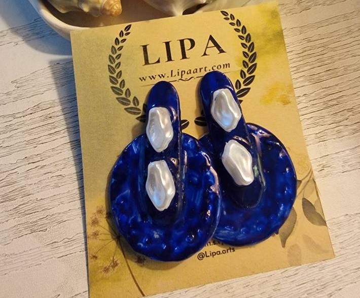 گوشواره دست ساز "مروارید"